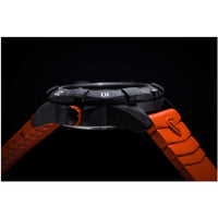 Protek Unisex Quartz Watch - Dive Series Rotating Bezel Orange Rubber Strap | 1004O ,