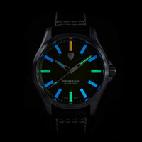 Protek Unisex Watch - Field Series Japanese Quartz Genuine Brown Leather Strap | 3001 ,