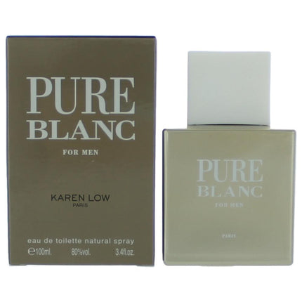 Pure Blanc by Karen Low, 3.4 oz Eau De Toilette Spray for Men ,
