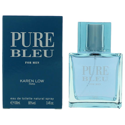 Pure Bleu by Karen Low, 3.4 oz Eau De Toilette Spray for Men ,