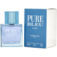 Pure Bleu by Karen Low, 3.4 oz Eau De Toilette Spray for Men ,