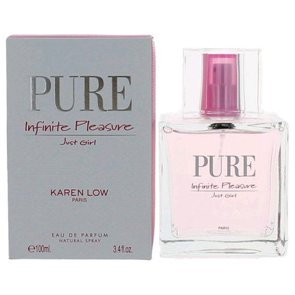 Pure Infinite Pleasure Just Girl by Karen Low, 3.4 oz Eau De Parfum Spray for Women ,