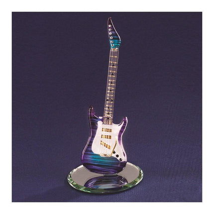 Purple Haze Guitar Glass Figurine ,