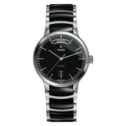 Rado Men's Automatic Watch - Centrix Black Dial Two Tone Bracelet | R30156152 ,