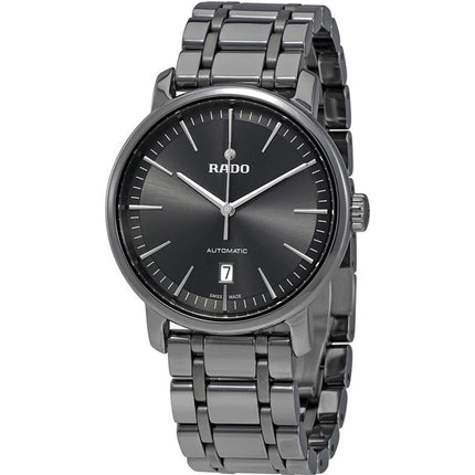 Rado Men's Automatic Watch - DiaMaster XL Dark Grey Dial Ceramic Bracelet | R14074112 ,