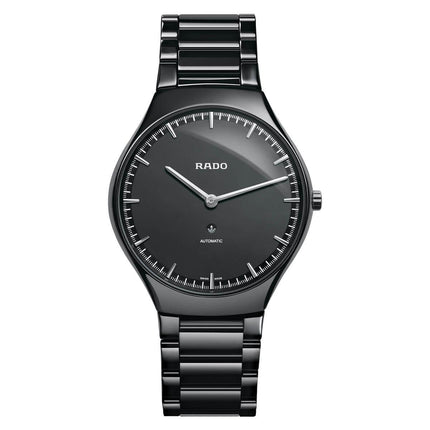 Rado Men's Automatic Watch - True Thinline Black Ceramic Bracelet | R27969152 ,