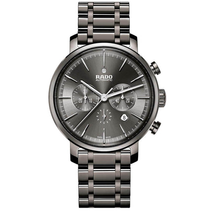 Rado Men's Chronograph Watch - DiaMaster Grey Dial Ceramic Bracelet | R14076112 ,