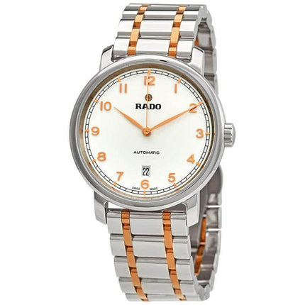 Rado Men's Chronograph Watch - DiaMaster XL White Dial Two Tone Bracelet | R14077133 ,