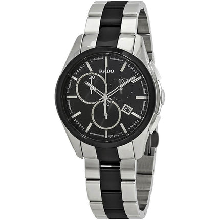 Rado Men's Chronograph Watch - Hyperchrome Black Dial Two Tone Bracelet | R32038152 ,