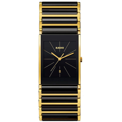 Rado Men's Diamond Watch - Integral Black and Yellow Gold Bracelet | R20862162 ,