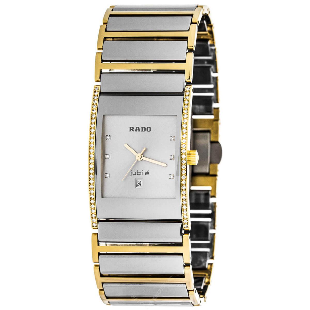Rado Men's Diamond Watch - Integral Jubile Silver Tone & Yellow