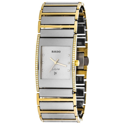 Rado Men's Diamond Watch - Integral Jubile Silver Tone & Yellow Gold Bracelet | R20793702 ,