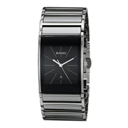 Rado R20784159 Men's Bracelet Watch - Integral Steel & Ceramic Black Dial | R20784159 ,