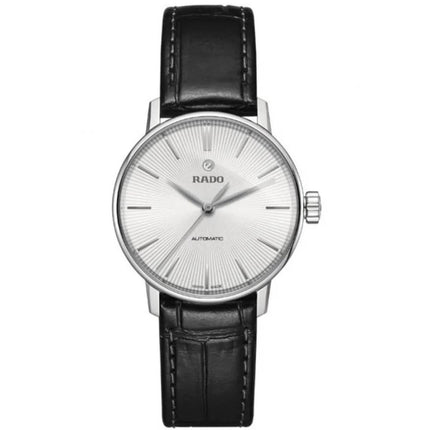 Rado Women's Automatic Watch - Coupole Classic Silver Dial Black Strap | R22862015 ,