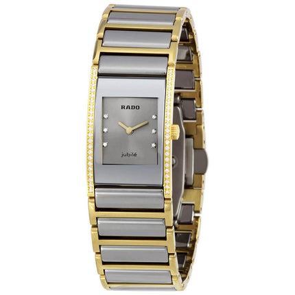 Rado Women's Diamond Watch - Integral Jubile Silver & Gold Tone Bracelet | R20795702 ,