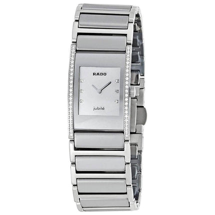 Rado Women's Diamond Watch - Integral Jubile Silver Tone Dial Bracelet | R20733712 ,