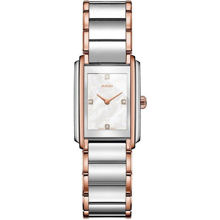Rado Women's Diamond Watch - Integral MOP Dial Two Tone Bracelet | R20211903 ,