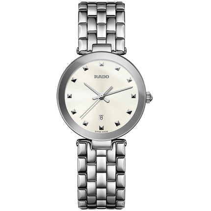Rado Women's Quartz Watch - Florence Beige Dial Silver Tone Bracelet | R48874023 ,