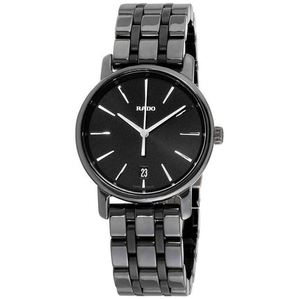 Rado Women's Swiss Quartz Watch - DiaMaster Black Ceramic Bracelet | R14063182 ,