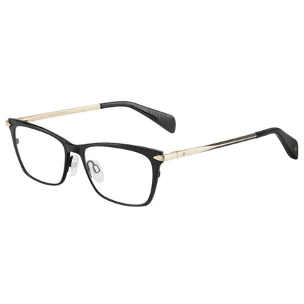Rag and Bone Women's Eyeglasses - Black Gold Metal Frame | RAG AND BONE RNB3007 0I46 ,
