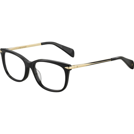 Rag and Bone Women's Eyeglasses - Black Gold Plastic Frame | RAG AND BONE RNB3006 02M2 ,