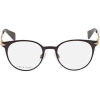 Rag and Bone Women's Eyeglasses - Black Gold Round Frame | RAG AND BONE RNB3011 0I46 ,