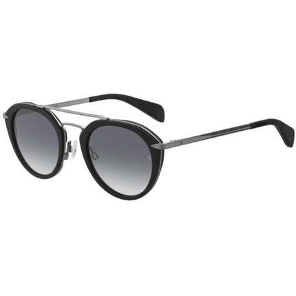 Rag and Bone Women's Sunglasses - Black Round Frame | RAG AND BONE RNB1017/S 0807/9O ,