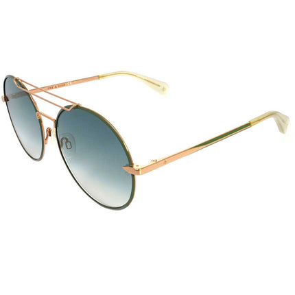 Rag and Bone Women's Sunglasses - Gold Green Frame | RAG AND BONE RNB1011/S 0PEF/EZ ,