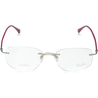 Ray-Ban Men's Eyeglasses - Silver Square Rimless Metal Frame | RAY BAN 0RX8757 1195 ,