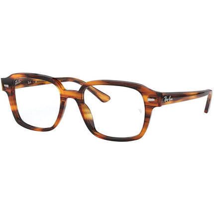 Ray Ban Men's Eyeglasses - Striped Red Havana Full-Rim Frame | 0RX5382-2144-50-18-145 ,