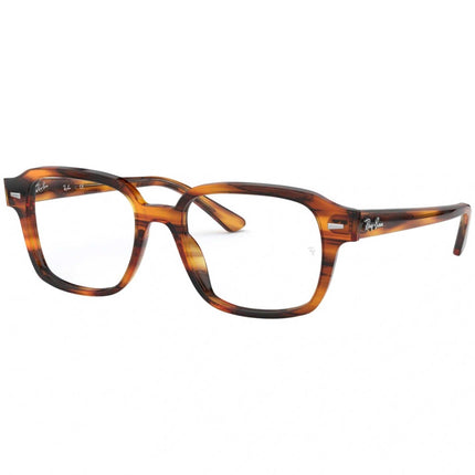 Ray-Ban Men's Eyeglasses - Striped Red Square Full-Rim Frame | RAY BAN 0RX5382 2144 ,