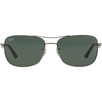 Ray-Ban Men's Sunglasses - Green Lens Gunmetal Metal Frame | RAY BAN 0RB3515 004/71 ,