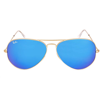 Ray-Ban RB 3025 112-17 62 Unisex Aviator Blue Flash Lenses Gold Metal Frame Sunglasses ,