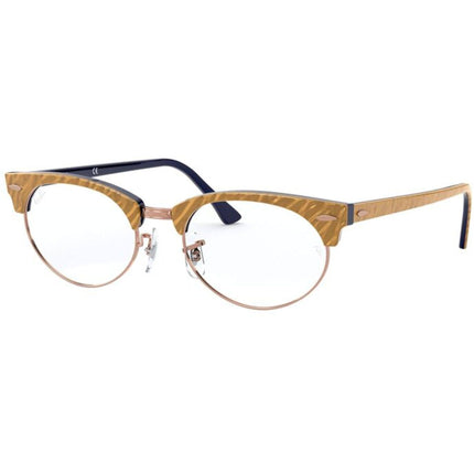 Ray Ban Unisex Eyeglasses - Full Rim Beige Plastic Oval Frame | RAY BAN 0RX3946V 8051 ,
