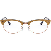 Ray Ban Unisex Eyeglasses - Full Rim Beige Plastic Oval Frame | RAY BAN 0RX3946V 8051 ,