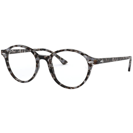 Ray Ban Unisex Eyeglasses - Grey Havana Plastic Round Frame | RAY BAN 0RX7118 8066 ,