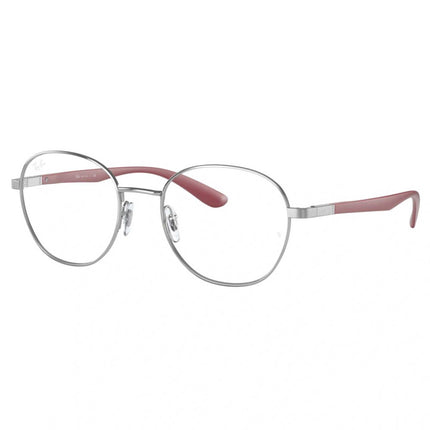 Ray-Ban Unisex Eyeglasses - Silver Square Full-Rim Metal Frame | RAY BAN 0RX6461 2501 ,
