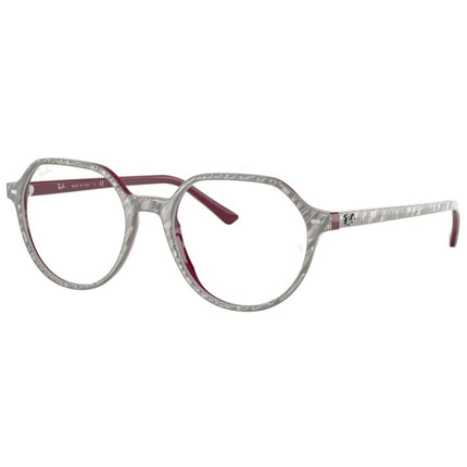 Ray Ban Unisex Eyeglasses - Wrinkle Grey Plastic Square Frame | RAY BAN 0RX5395F 8050 ,