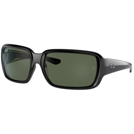 Ray Ban Unisex Sunglasses - Black On Transparent Rectangular Frame | 0RJ9072S 100/71 ,