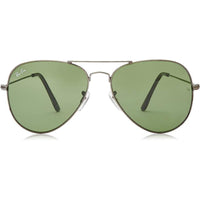 Ray-Ban Unisex Sunglasses - Blue Lens Silver Square Frame | RAY BAN 0RB3611 003/R5 ,