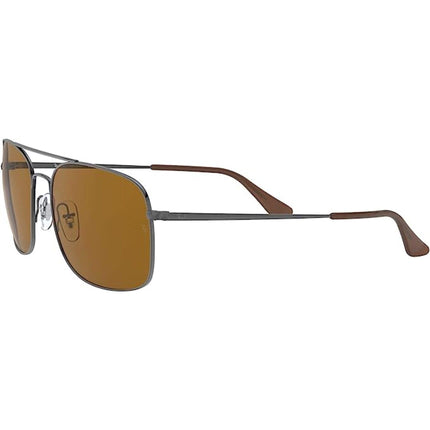 Ray-Ban Unisex Sunglasses - Brown Lens Gunmetal Metal Frame | RAY BAN 0RB3611 004/33 ,