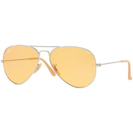 Ray-Ban Unisex Sunglasses - Evolve Orange Lens Silver Metal Frame | RB3025 9065V9 55 ,