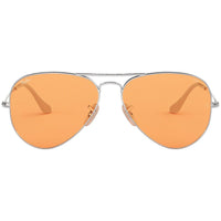Ray-Ban Unisex Sunglasses - Evolve Orange Lens Silver Metal Frame | RB3025 9065V9 55 ,