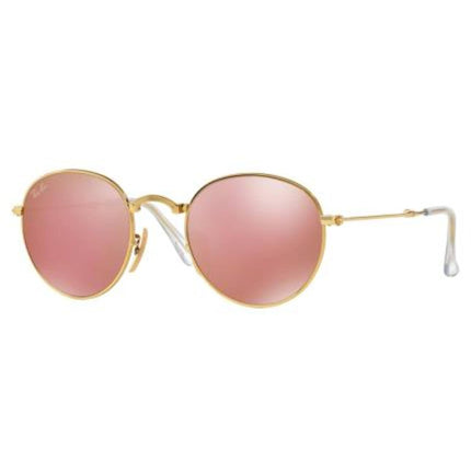 Ray Ban Unisex Sunglasses - Full Rim Gold Metal Round Frame | RAY BAN 0RB3532 001/Z2 ,