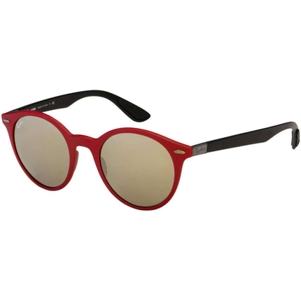 Ray Ban Unisex Sunglasses - Full Rim Red Sanding Round Frame | RAY BAN 0RB4296 63455A ,