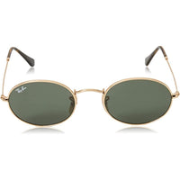 Ray-Ban Unisex Sunglasses - Green Lens Gold Oval Shaoe Frame | RAY BAN 0RB3547N 1 ,