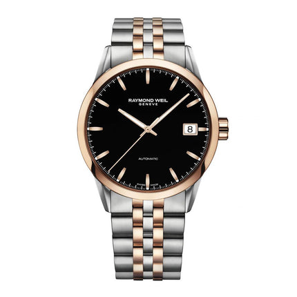 Raymond Weil Men's Automatic Watch - Freelancer Black Dial Two Tone | 2740-SP5-20011 ,