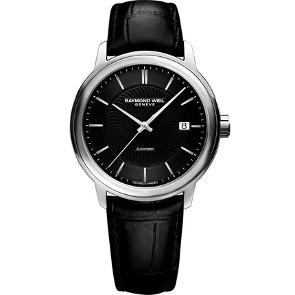 Raymond Weil Men's Automatic Watch - Maestro Black Dial Black Strap | 2237-STC-20001 ,