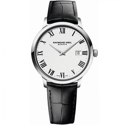 Raymond Weil Men's Strap Watch - Toccata Swiss Quartz Black Leather | 5488-STC-00300 ,