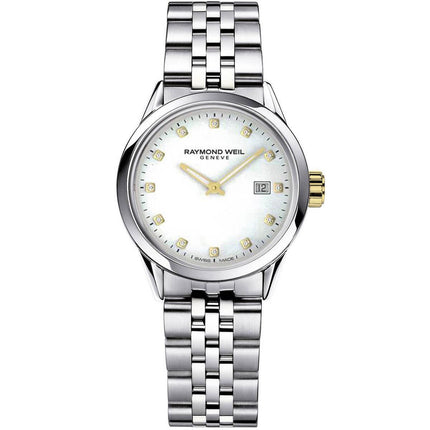 Raymond Weil Women's Quartz Watch - Freelancer MOP Dial Bracelet | 5660-STG-97081 ,